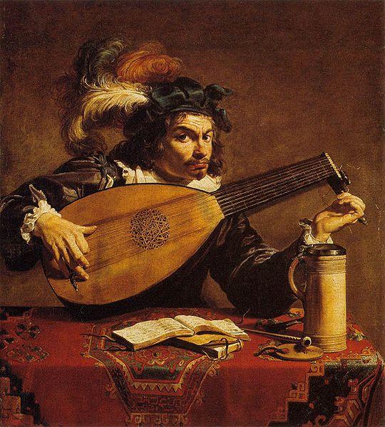 Theodoor Rombouts The Lute Player oil painting image